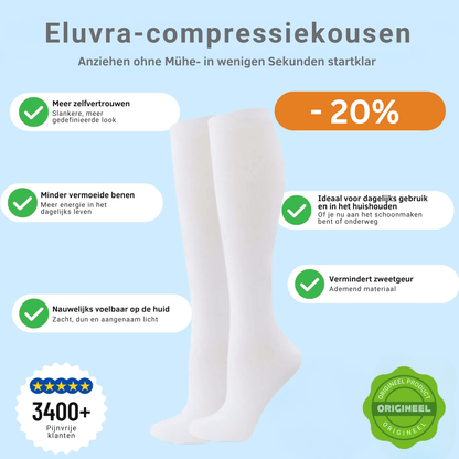 Eluvra Classic Compressiekousen – Ondersteuning voor Elke Dag