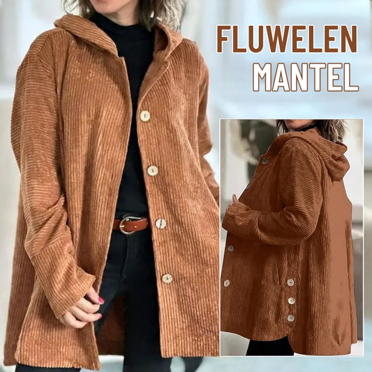 Fluwelen Mantel met Capuchon | Warm, zacht en perfect voor de herfst
