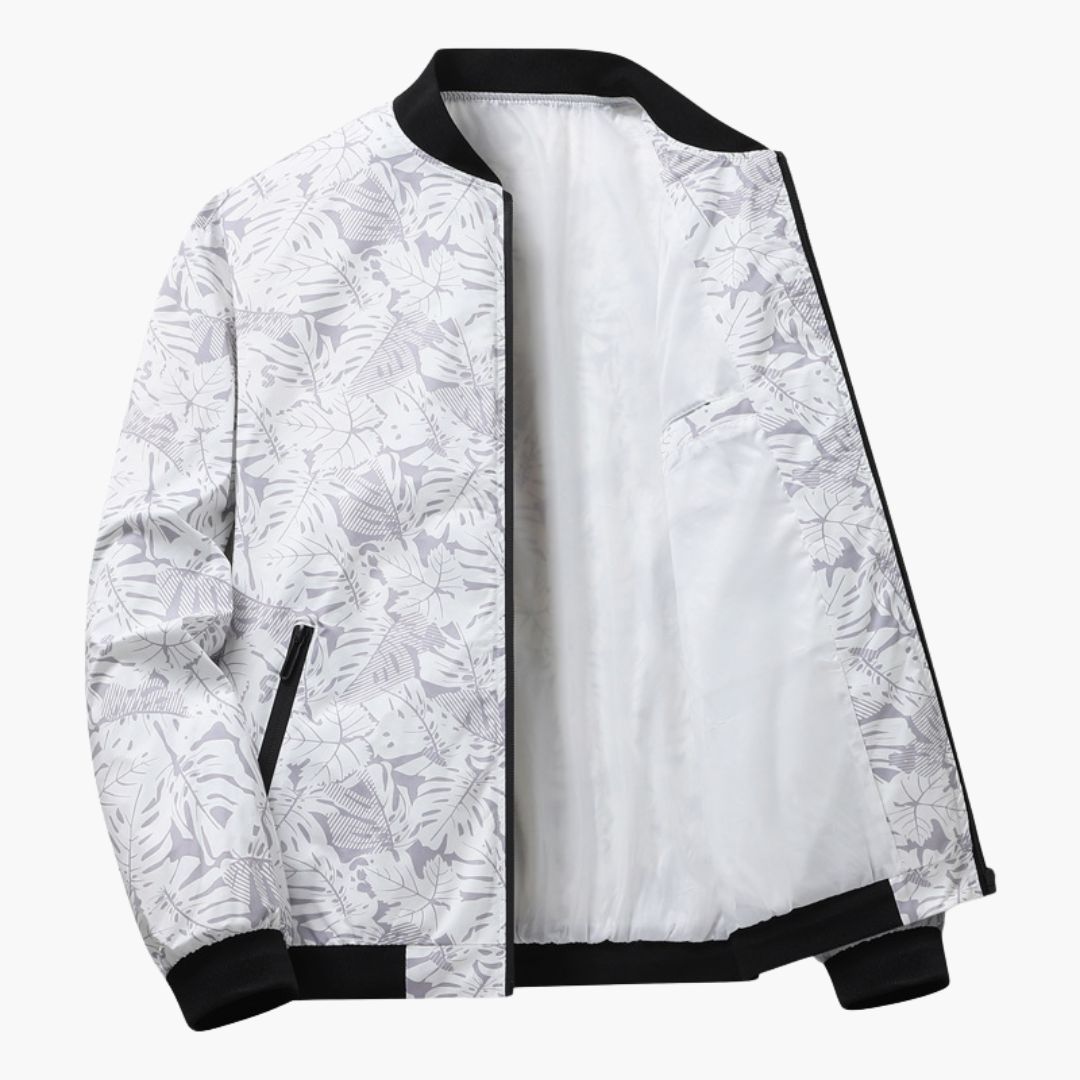 Urban Leaf Bomberjack | Subtiel patroon, krachtige look