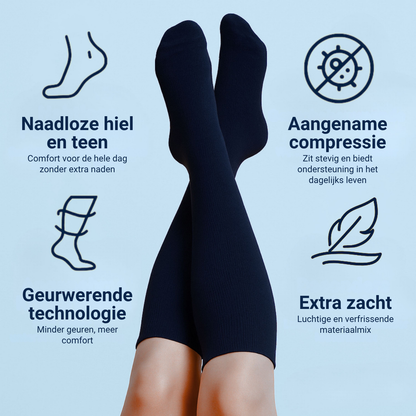 Eluvra Classic Compressiekousen – Ondersteuning voor Elke Dag