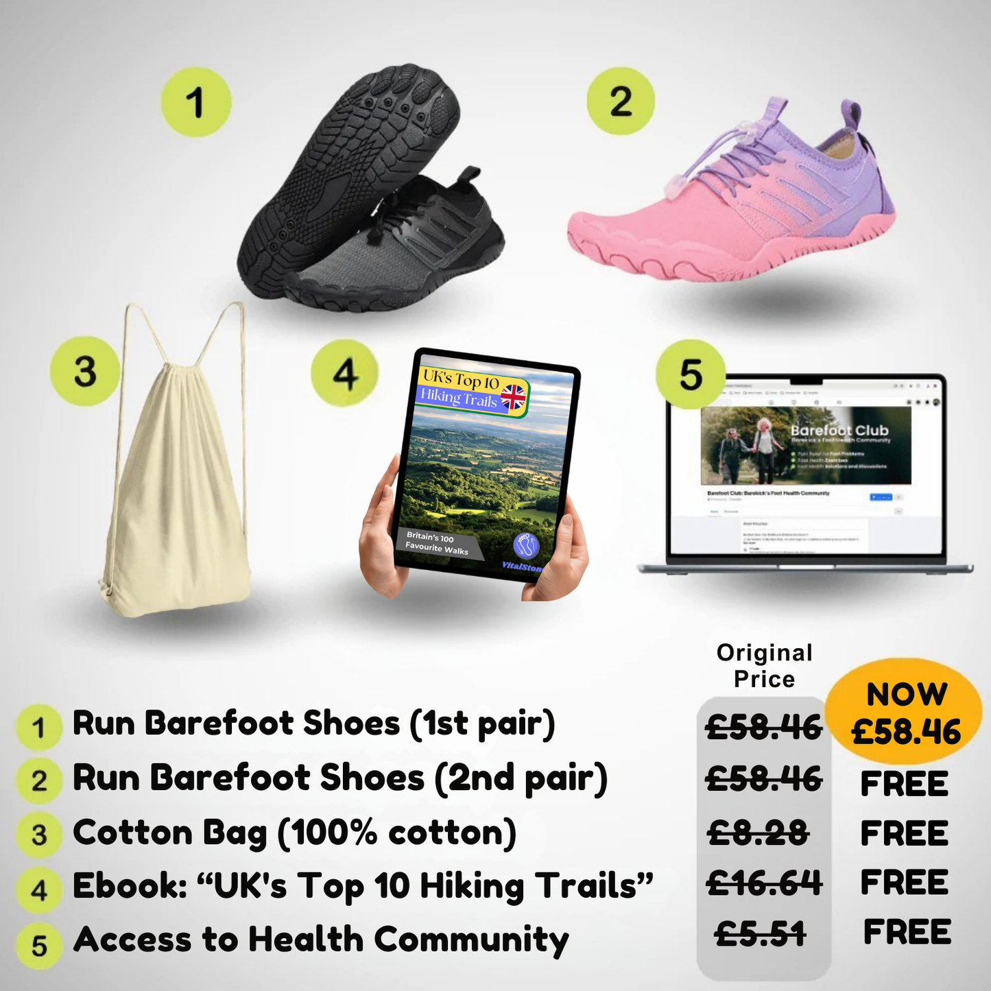 Run - Sport Barefoot Shoes (Buy 1 Get 1 Free)