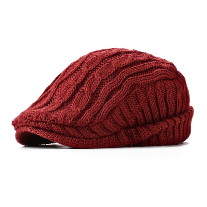 Haven Gebreide Flat Cap – Tijdloze Warmte in Klassiek Design