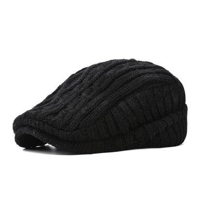 Haven Gebreide Flat Cap – Tijdloze Warmte in Klassiek Design