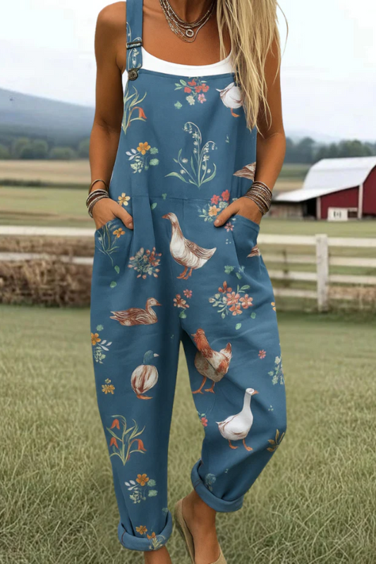 Vrolijke Dierenprint Tuinoverall | Laat je speelse kant stralen