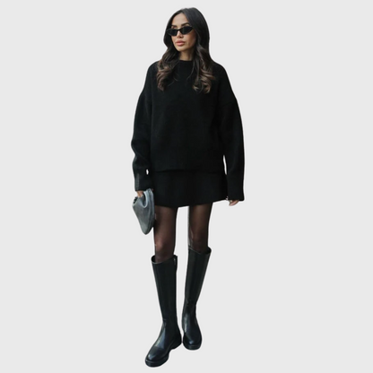 Dieprood Knit Set | Elegantie in eenvoud