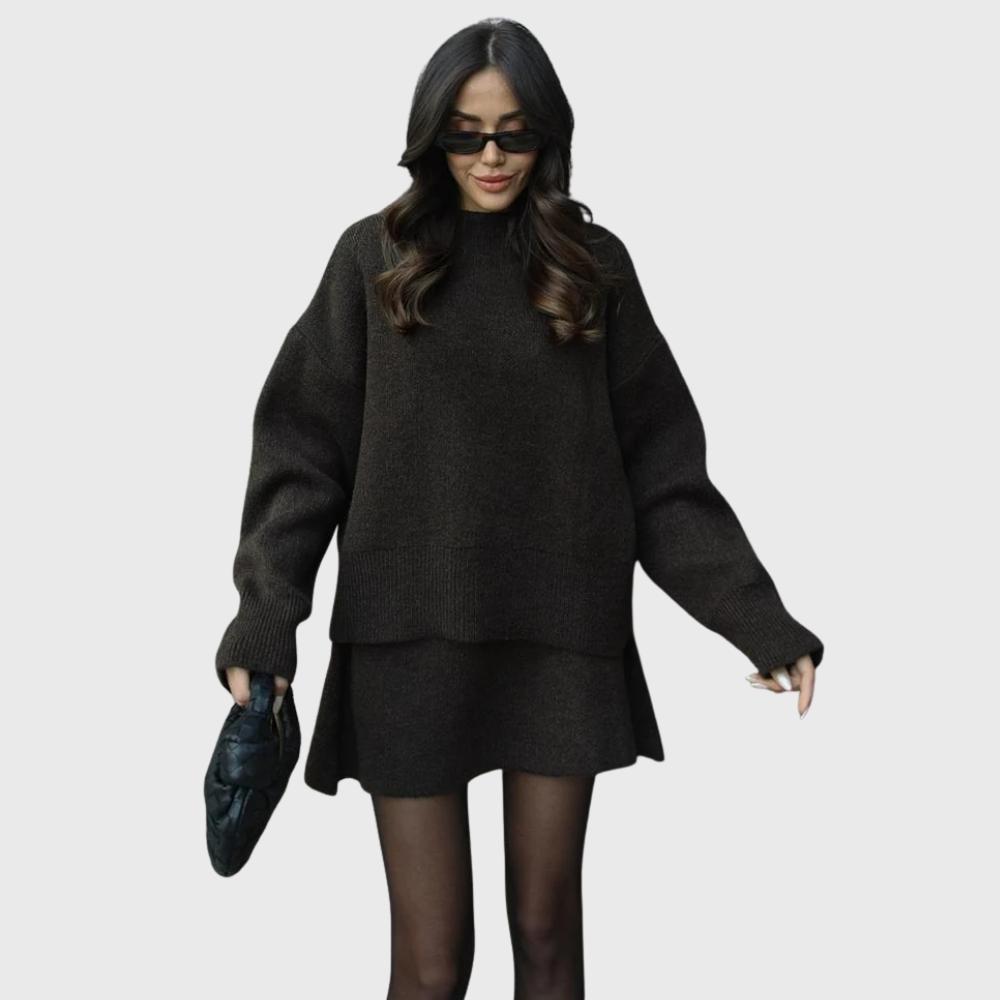 Dieprood Knit Set | Elegantie in eenvoud