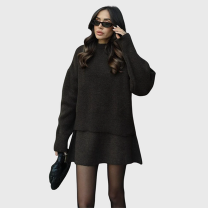 Dieprood Knit Set | Elegantie in eenvoud