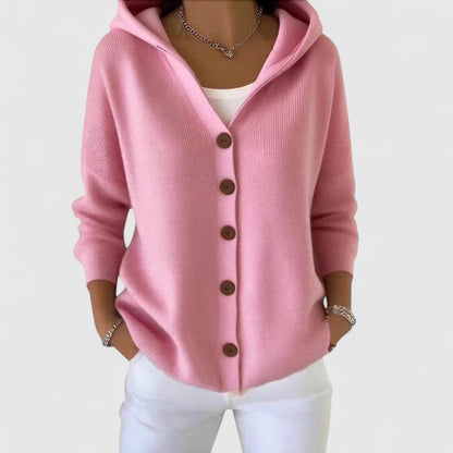 Zachte Roze Hoodie-Cardigan | Warmte en stijl in één