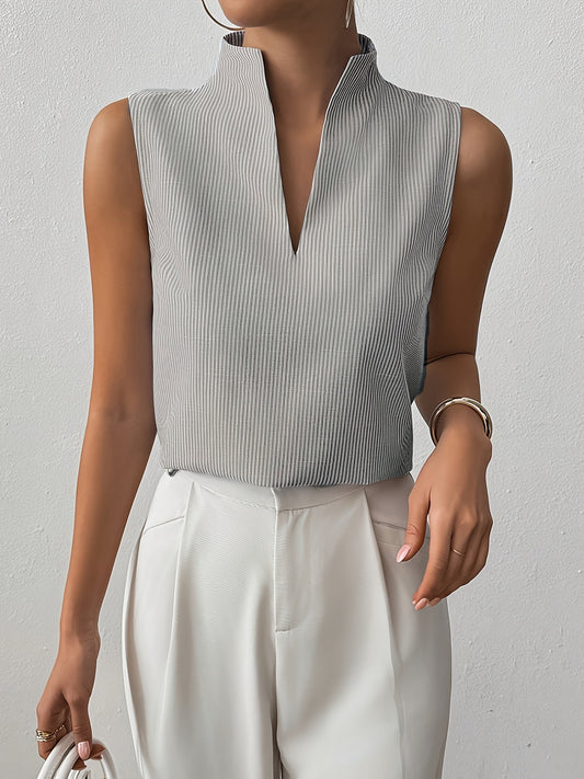 Gestreepte Mouwloze Top | Minimalistisch met Klasse