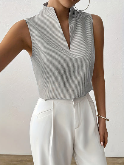 Gestreepte Mouwloze Top | Minimalistisch met Klasse