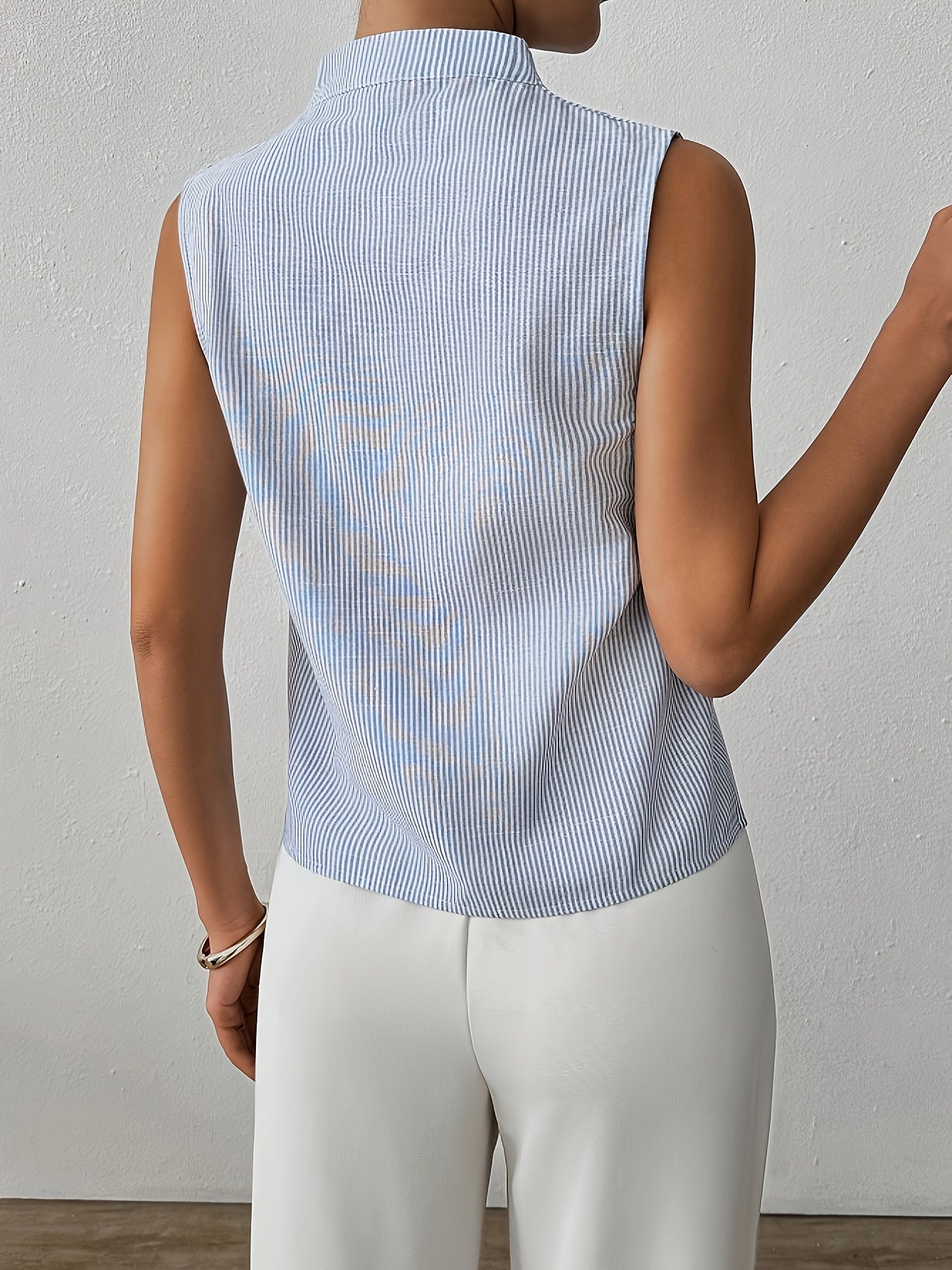 Gestreepte Mouwloze Top | Minimalistisch met Klasse