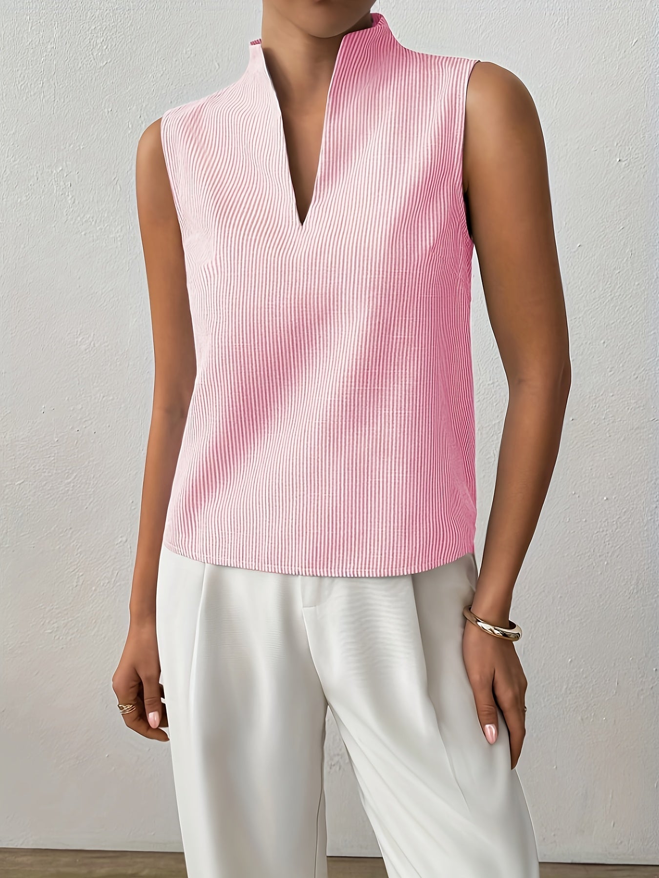 Gestreepte Mouwloze Top | Minimalistisch met Klasse