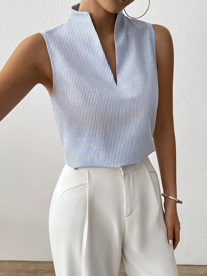 Gestreepte Mouwloze Top | Minimalistisch met Klasse