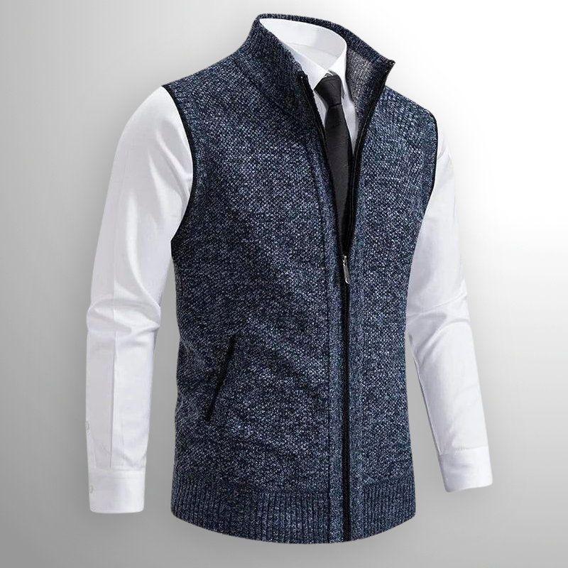 Harrison Sweater Bodywarmer met Volledige Rits - Tijdloze Zwarte Comfort