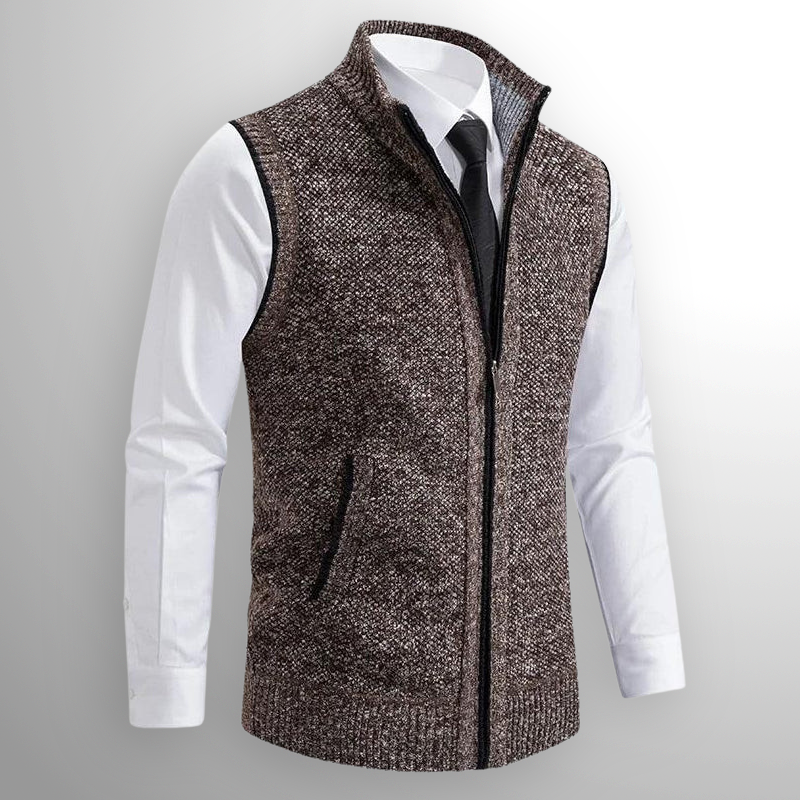 Harrison Sweater Bodywarmer met Volledige Rits - Tijdloze Zwarte Comfort