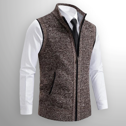 Harrison Sweater Bodywarmer met Volledige Rits - Tijdloze Zwarte Comfort
