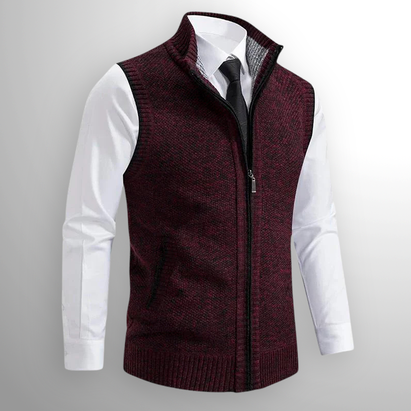 Harrison Sweater Bodywarmer met Volledige Rits - Tijdloze Zwarte Comfort